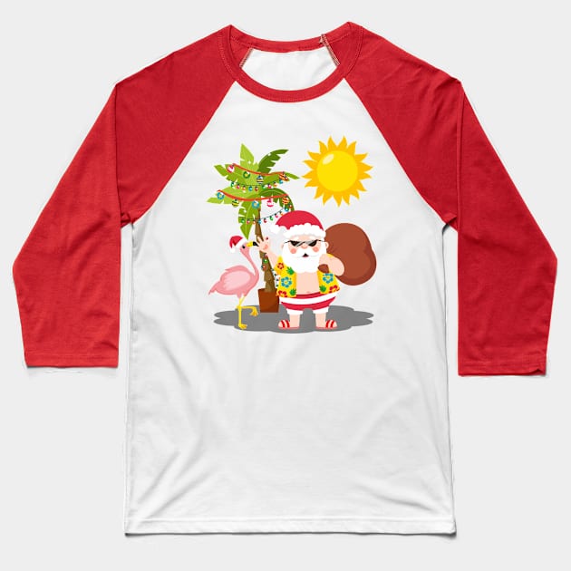 Santa is enjoying the Summer Baseball T-Shirt by Athikan